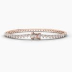 18K Solid Gold Natural Diamond Heart Cut Tennis Bracelet – Perfect Wedding or Christmas Gift - Image 6