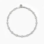 18K Solid Gold Lab Grown Diamond Round Cut Tennis Bracelet – Delicate Stacking Wedding Gift - Image 5