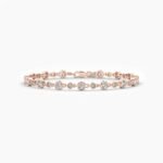 18K Solid Gold Lab Grown Diamond Round Cut Tennis Bracelet – Delicate Stacking Wedding Gift - Image 9