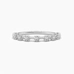 18k Solid Gold Round Natural Diamond Ring For Anniversary Gift - Image 3