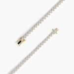 18K Solid Gold Natural Diamond Heart Cut Tennis Bracelet – Perfect Wedding or Christmas Gift - Image 5