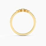18k Solid Gold Five Stone Stackable Band for Anniversary - Image 3