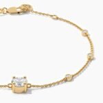18K Solid Gold 1 Ct Lab Grown Diamond Layering Bracelet - Image 3