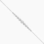 14K Solid Gold Lab Grown Diamond Bracelet | 9 Graduated Diamonds Bezel Set - Image 6