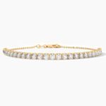 18k Solid Gold 3.00mm Natural Diamond Tennis Bracelet