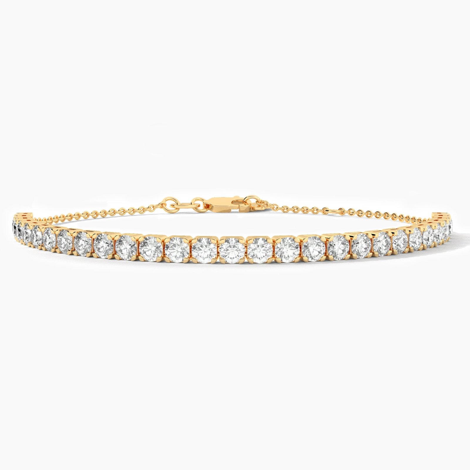 18k Solid Gold 3.00mm Natural Diamond Tennis Bracelet 18k Solid Gold 3.00mm Natural Diamond Tennis Bracelet