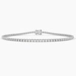 18K Solid Gold Lab Grown Diamond 2.00mm Tennis Bracelet | 4 Prong Wedding Gift for Women - Image 8