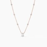 18k Solid Gold Oval Cut Natural Diamond Yard Necklace - Image 5
