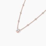18k Solid Gold Oval Cut Natural Diamond Yard Necklace - Image 7