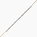 18k Solid Gold 2.00mm Natural Diamond Tennis Bracelet | Stackable Bracelet - Image 3