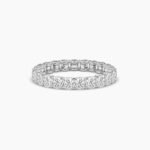 18k Solid Gold Cushion Cut Natural Diamond Women's Wedding Stacking Band | Eternity Band - Image 7