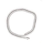 18K Solid Gold 5.00 CTW Lab Grown Diamond Tennis Necklace - Image 6