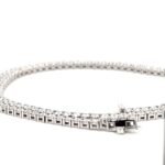 18K Solid Gold Natural Diamond Tennis Necklace - Image 5