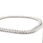 18K Solid Gold Natural Diamond Tennis Necklace - Image 9