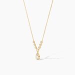 18k Solid Gold Natural Diamond Drop Necklaces | Minimalist Gift For Christmas - Image 4