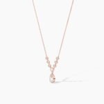 18k Solid Gold Natural Diamond Drop Necklaces | Minimalist Gift For Christmas - Image 6