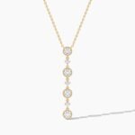 18k Solid Gold Natural Diamond Statement Necklace For Women | Bridal Wedding Necklace