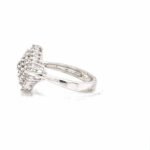 18K White Gold 0.48 CTW Natural Diamond Geometric Cluster Ring - Image 4