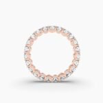 18k Solid Gold Cushion Cut Natural Diamond Women's Wedding Stacking Band | Eternity Band - Image 3