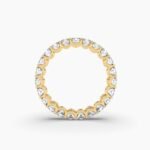 18k Solid Gold Cushion Cut Natural Diamond Women's Wedding Stacking Band | Eternity Band - Image 8