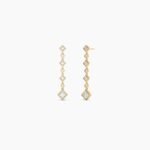 18k Solid Gold Lab Grown Diamond Drop Earring