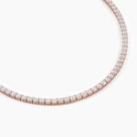 18k Solid Gold Natural Diamond Tennis Bracelet - Image 5