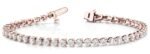 18K Solid Gold 2ct Lab Grown Diamond Tennis Bracelet - Image 2
