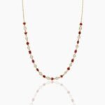 18k Solid Gold Natural Diamond Tennis Necklace in Bezel Set