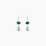 18k Solid Gold Multi-shape Natural Diamond Huggie Earrings