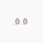 18k Solid Gold Bezel Set Lab Grown Diamond Stud Earrings For Women - Image 4