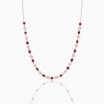 18k Solid Gold Natural Diamond Tennis Necklace in Bezel Set - Image 8