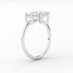 18k Solid Gold Toi Et Moi Natural Diamond Engagement Ring - Image 4