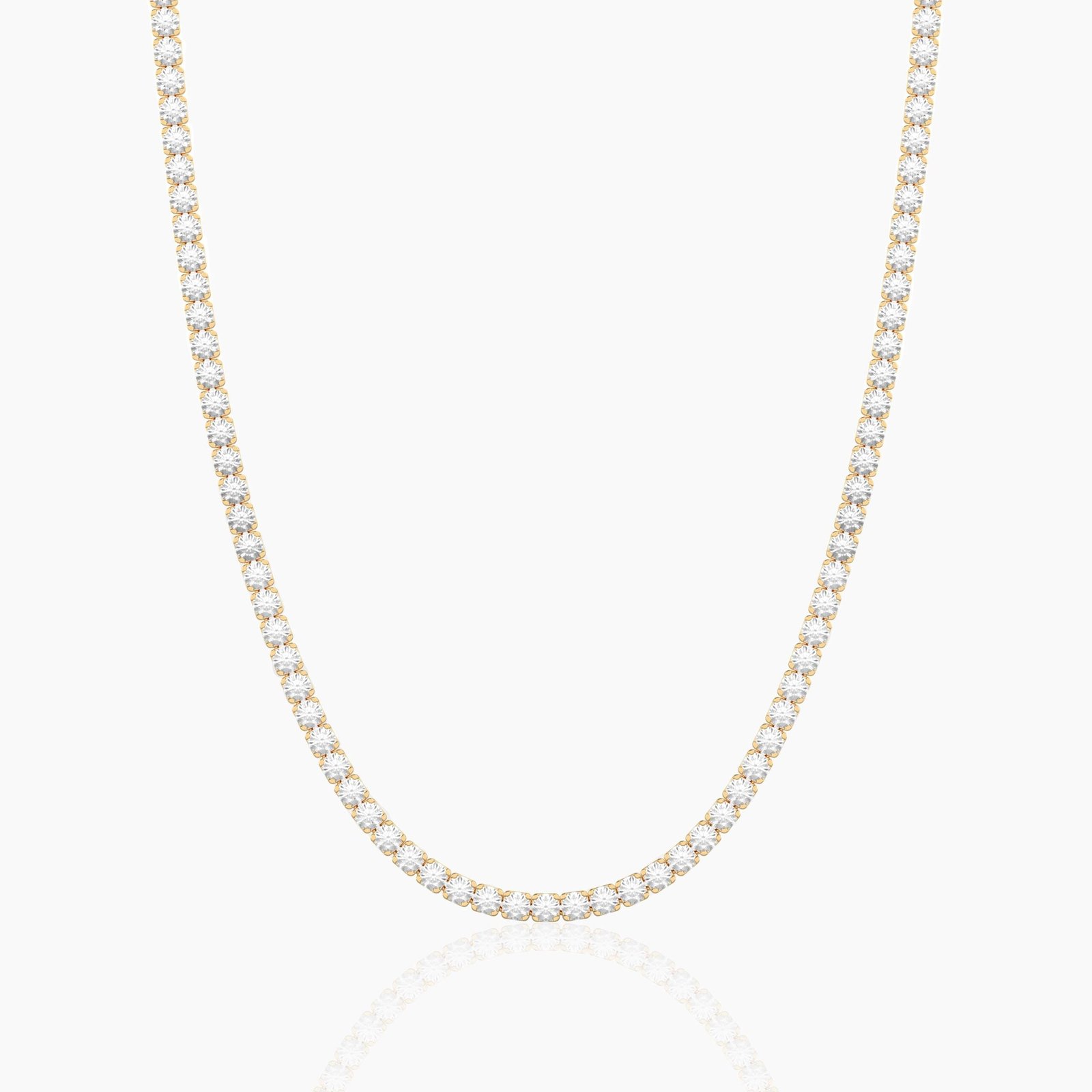 il_fullxfull.6773220016_z9zs 18k Solid Gold Flexibal Natural Diamond Tennis Choker Necklace| Layering Necklace - Image 1