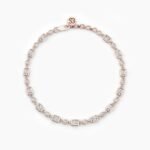 18k Solid Gold Bezel Set Natural Diamond Tennis Bracelet - Image 4