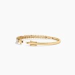 18k Solid Gold Natural Diamond Bangle Bracelet For Women - Image 2
