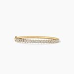 18k Solid Gold Natural Diamond Bangle Bracelet For Women
