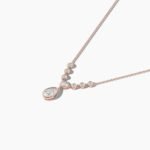 18k Solid Gold Lab Grown Diamond Drop Necklace - Image 6