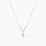 18k Solid Gold Lab Grown Diamond Drop Necklace - Image 2