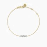 18k Solid Gold Round Cut Lab Grown Diamond Five Stone Bracelet - Image 4