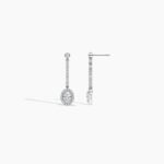 18k Solid Gold Lab Grown Diamond Halo Earring - Image 6