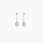 18k Solid Gold Lab Grown Diamond Halo Earring - Image 9