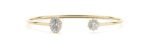 18K Solid Gold 1.50 CT Natural Diamond Open Flexi Bangle