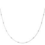 18K Solid Gold Lab Grown Diamond Necklace with 10 Round Diamonds - Image 6