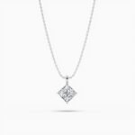 18k Solid Gold Lab Grown Diamond Minimalist Solitaire Pendant Necklace - Image 2