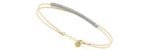 18K Solid Gold 0.15 CT Lab Grown Diamond Dual-Wire Bangle - Image 4