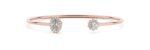 18K Solid Gold 1.50 CT Lab Grown Diamond Open Flexi Bangle - Image 4