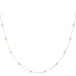 18K Solid Gold Lab Grown Diamond Necklace with 10 Round Diamonds - Image 5