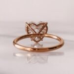 18K Solid Gold 3 CT Heart Cut Natural Diamond Solitaire Engagement Ring - Image 2