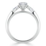 18K Solid Gold 1.26 CT Natural Diamond Marquise Cut Three Stone Engagement Ring - Image 4