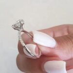 18K Solid Gold 2.95 CT Natural Diamond Oval Cut Hidden Halo Engagement Ring - Image 3